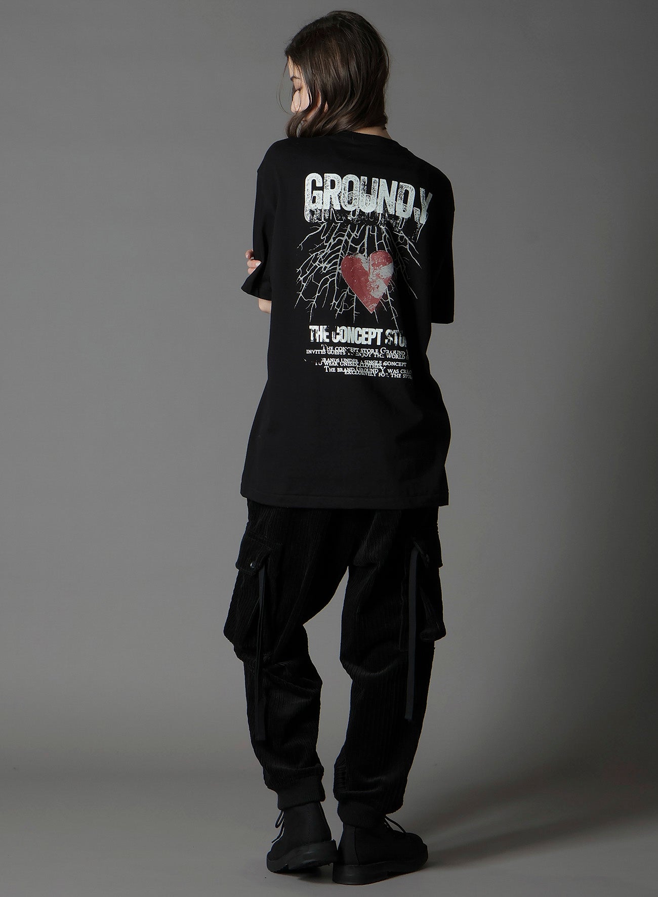 COTTON JERSEY HEART GRAPHIC T-SHIRT