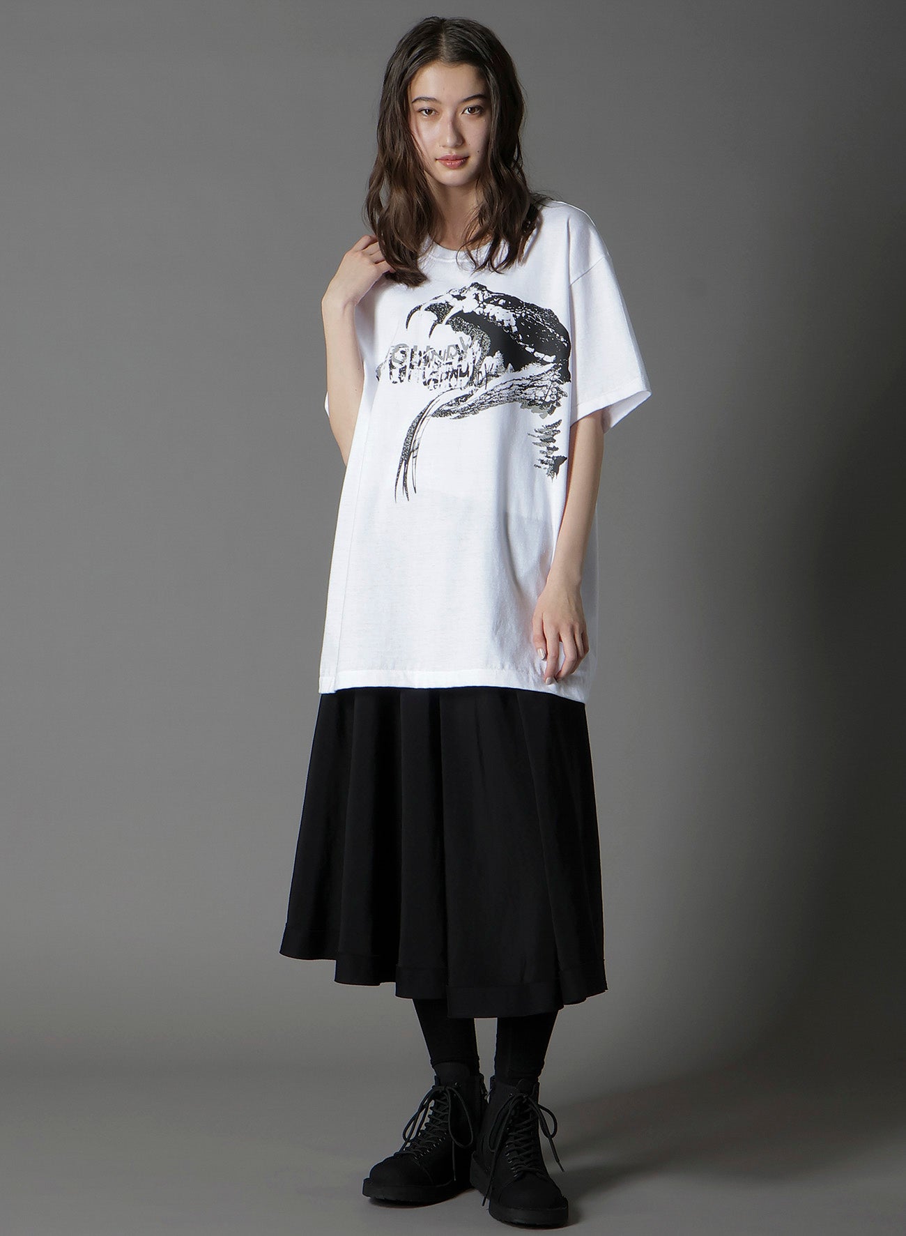 COTTON JERSEY SNAKE GRAPHIC T-SHIRT