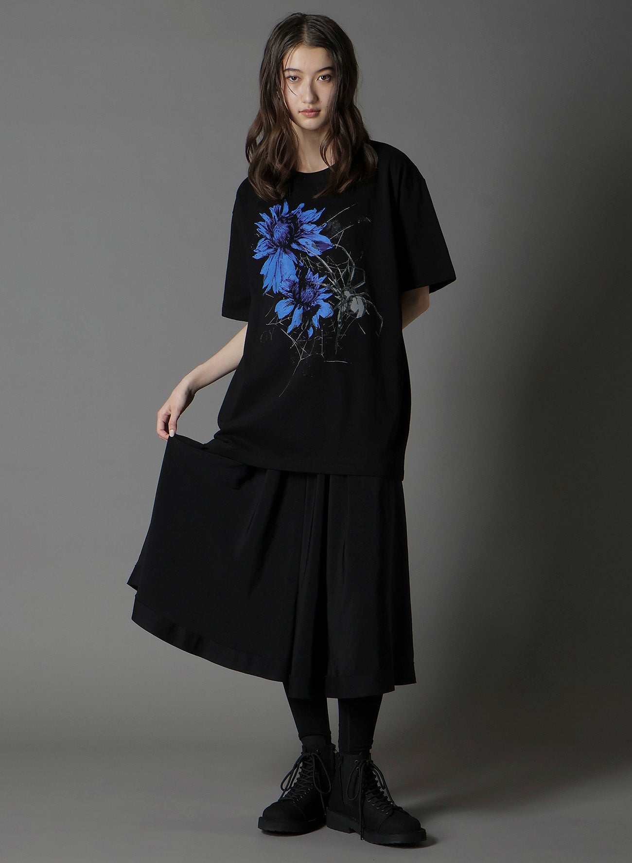 20/COTTON JERSEY FLOWER&SPIDER T-SHIRT