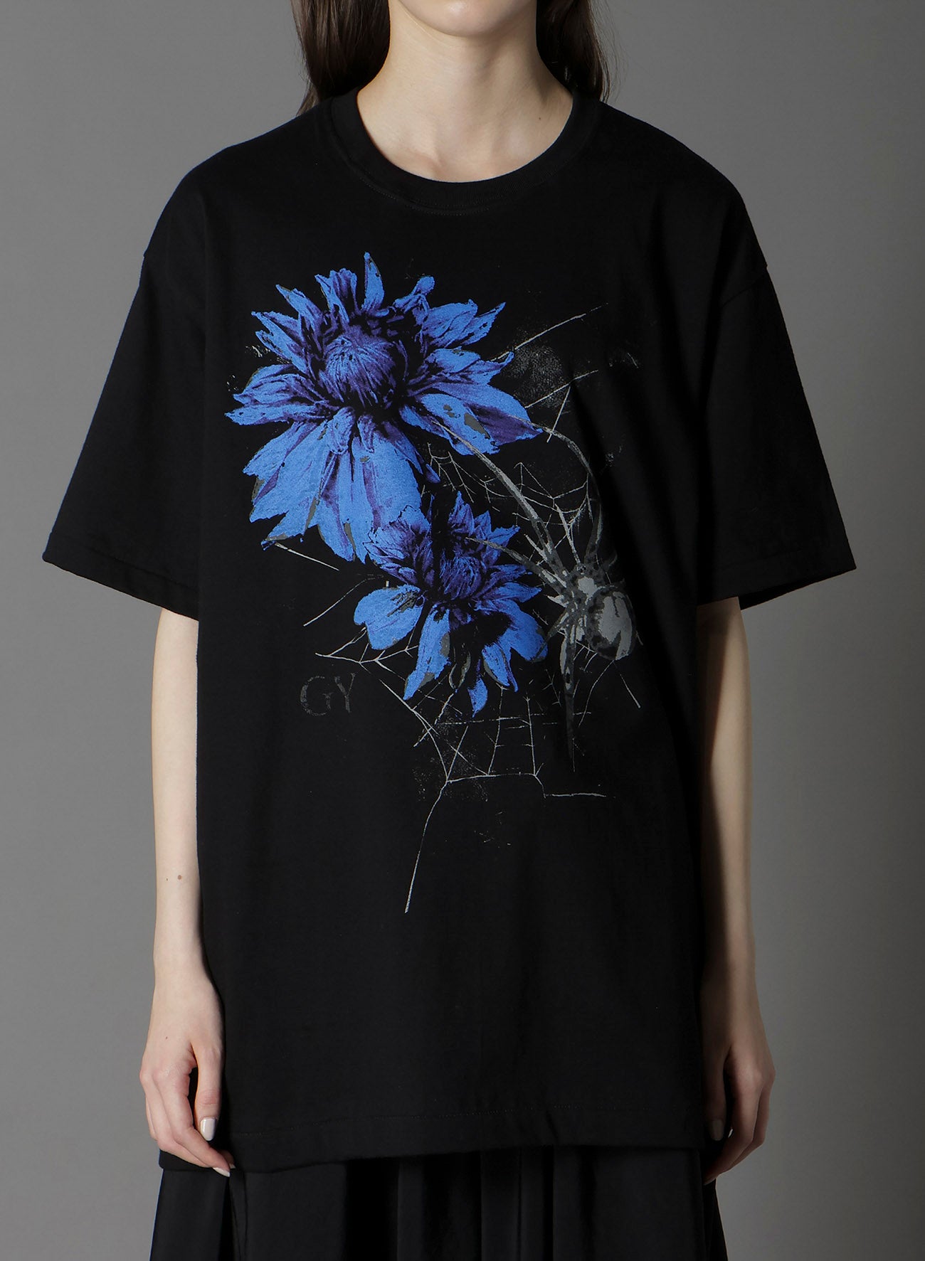 20/COTTON JERSEY FLOWER&SPIDER T-SHIRT