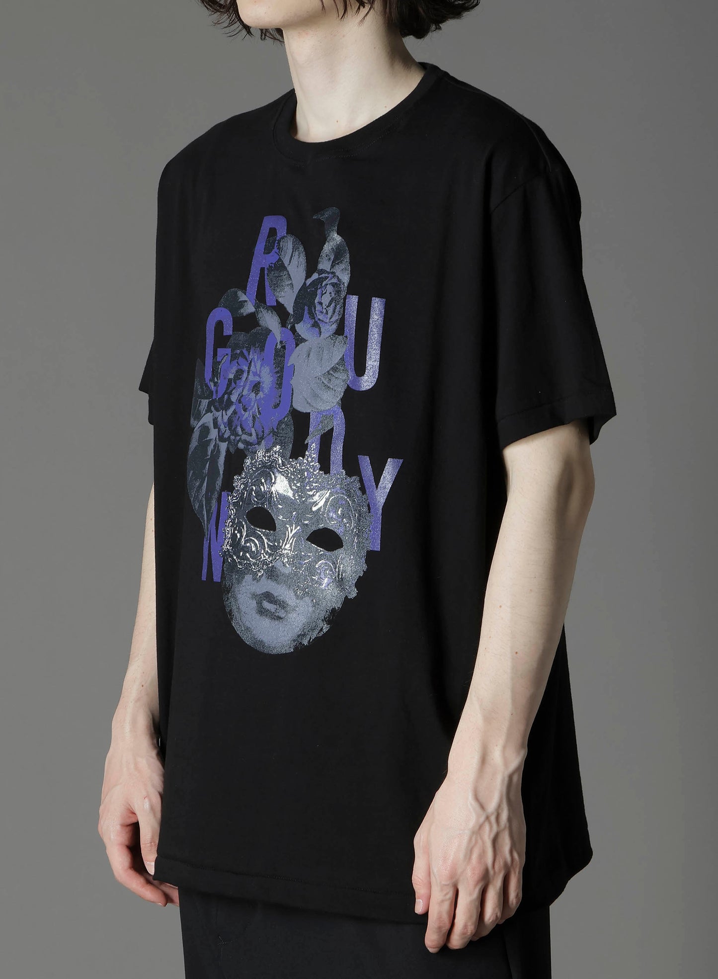 20/COTTON JERSEY MASK PURPLE T-SHIRT