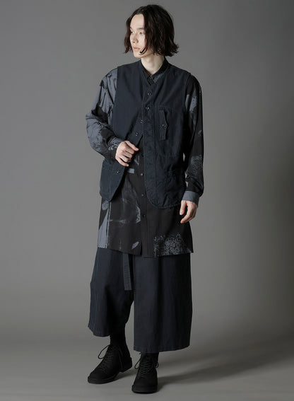 C/NY SULFUR DYEING STONE WASH BIO PIPING VEST