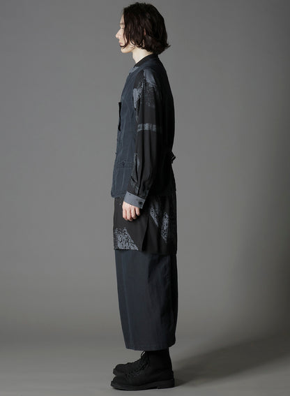 C/NY SULFUR DYEING STONE WASH BIO PIPING VEST