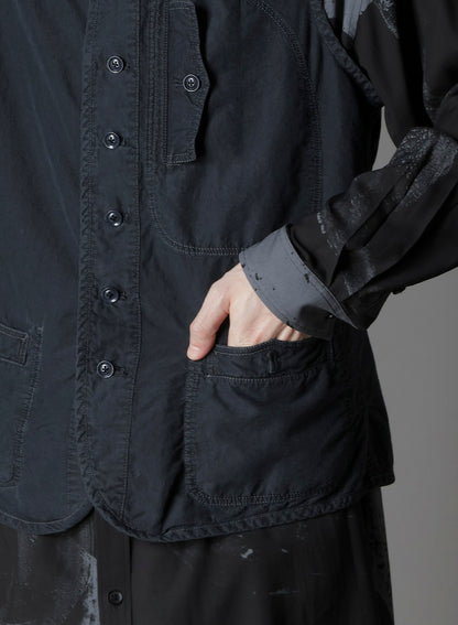 C/NY SULFUR DYEING STONE WASH BIO PIPING VEST