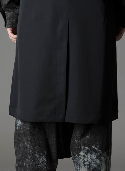 WOOL GABARDINE SINGLE LONG VEST