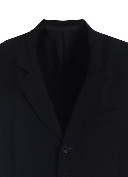 WOOL GABARDINE SINGLE LONG VEST