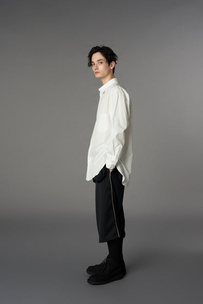 COTTON BROADCLOTH DOUBLE COLLAR SHIRT