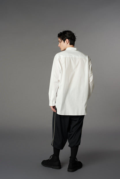 COTTON BROADCLOTH DOUBLE COLLAR SHIRT
