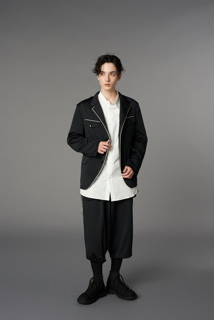 COTTON BROADCLOTH DOUBLE COLLAR SHIRT