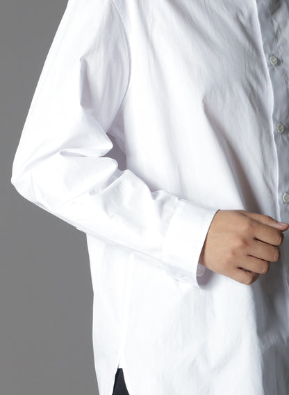 COTTON BROADCLOTH DOUBLE COLLAR SHIRT
