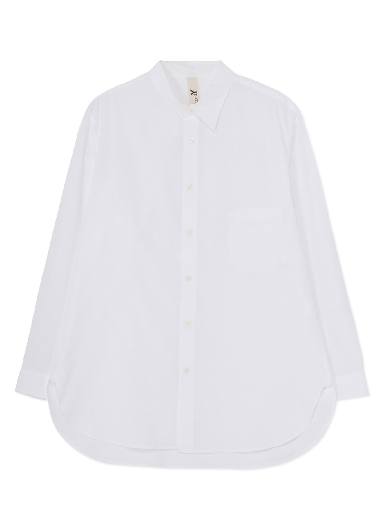 COTTON BROADCLOTH COLLAR CUT-OFF SHIRT