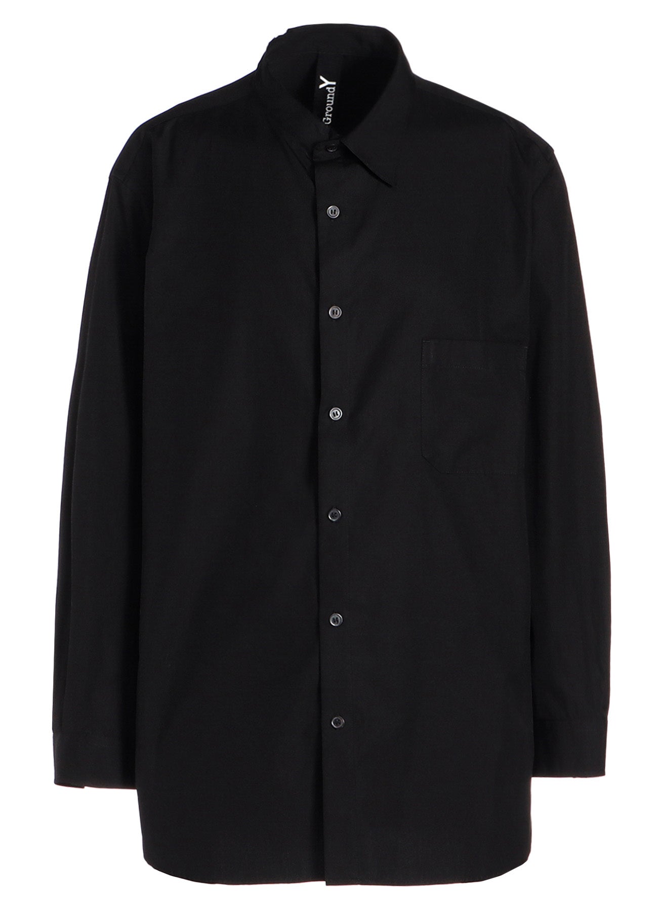 COTTON BROADCLOTH COLLAR CUT-OFF SHIRT