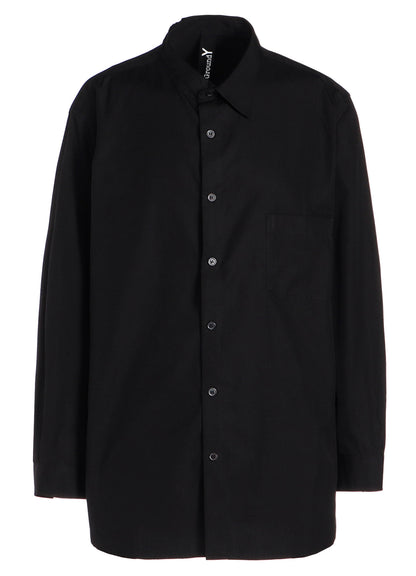 COTTON BROADCLOTH COLLAR CUT-OFF SHIRT