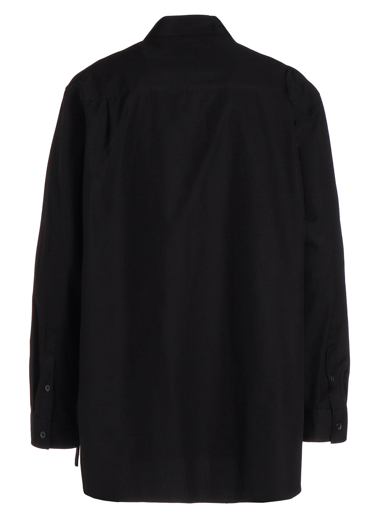 COTTON BROADCLOTH COLLAR CUT-OFF SHIRT