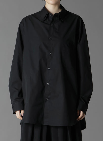 COTTON BROADCLOTH DOUBLE COLLAR SHIRT