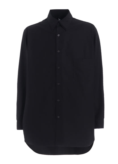 COTTON BROADCLOTH DOUBLE COLLAR SHIRT