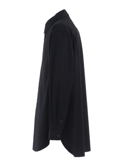 COTTON BROADCLOTH DOUBLE COLLAR SHIRT