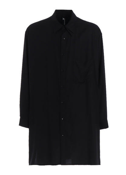 RAYON TWILL LEFT COLLAR DOUBLE-LAYERED SHIRT