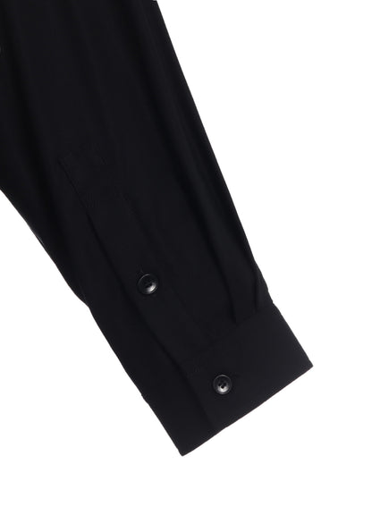RAYON TWILL LEFT COLLAR DOUBLE-LAYERED SHIRT