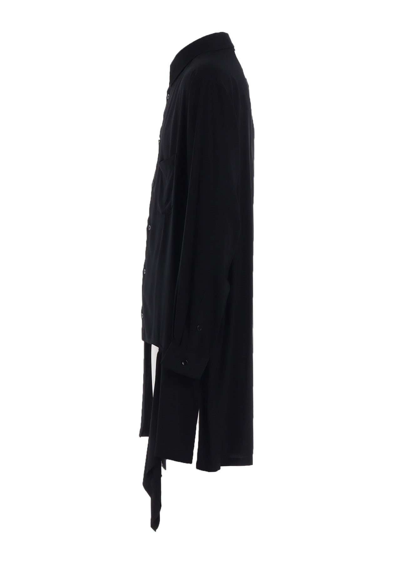RAYON TWILL LEFT FRONT CUT-OUT SHIRT