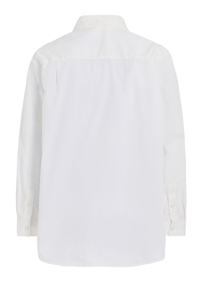 COTTON BROAD +  STRIPE  SWITCHING LONG SLEEVE SHIRTS