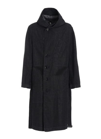 8OZ DENIM + DUNGAREE HOODED COATS WITH POCKETS