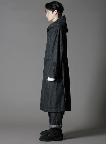8OZ DENIM + DUNGAREE HOODED COATS WITH POCKETS