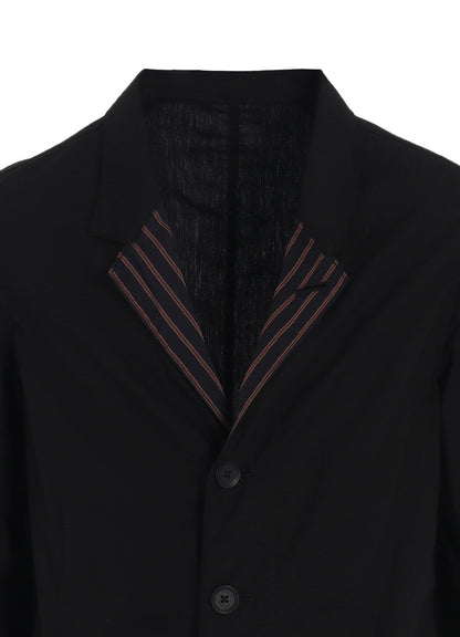 COTTON BROAD + CUPRA STRIPE STRIPE SWITCHING LONG JACKET