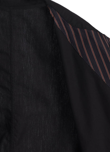 COTTON BROAD + CUPRA STRIPE STRIPE SWITCHING LONG JACKET