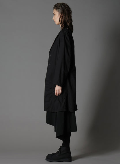 COTTON BROAD + CUPRA STRIPE STRIPE SWITCHING LONG JACKET