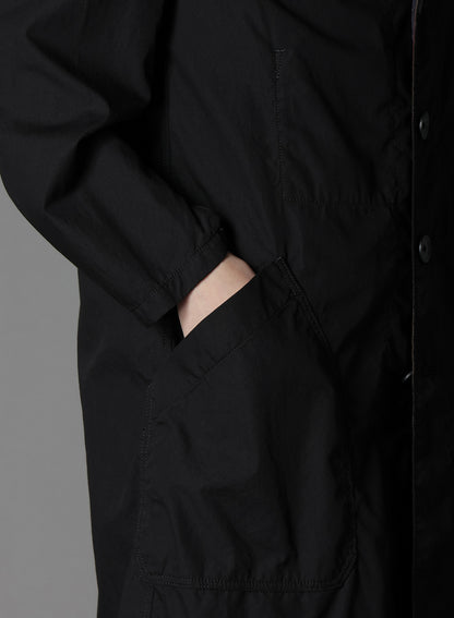 COTTON BROAD + CUPRA STRIPE STRIPE SWITCHING LONG JACKET