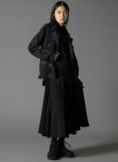 COTTON BROAD + CUPRA STRIPE STRIPE SWITCHING RIDERS JACKET