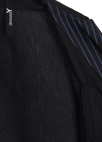 COTTON BROAD + CUPRA STRIPE STRIPE SWITCHING RIDERS JACKET
