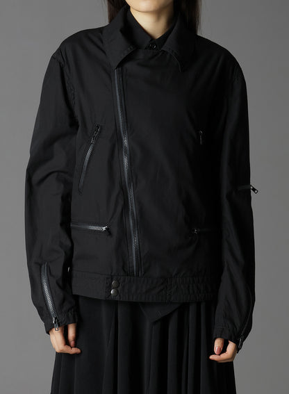 COTTON BROAD + CUPRA STRIPE STRIPE SWITCHING RIDERS JACKET