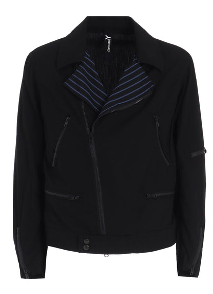 COTTON BROAD + CUPRA STRIPE STRIPE SWITCHING RIDERS JACKET