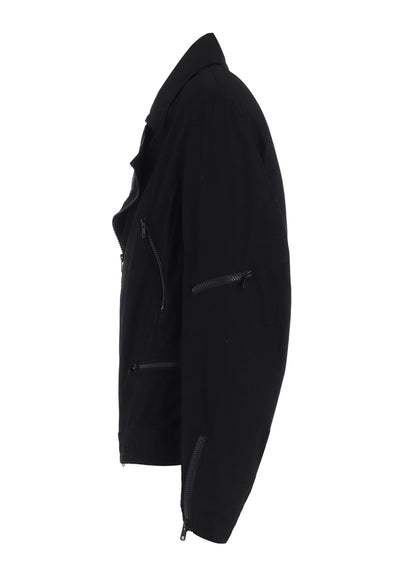 COTTON BROAD + CUPRA STRIPE STRIPE SWITCHING RIDERS JACKET