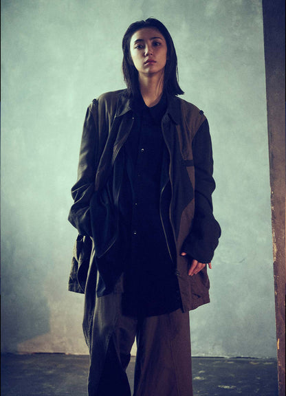 CUBISM PATCHWORK  PRODUCT DYED SWITCHING ZIP JACKET