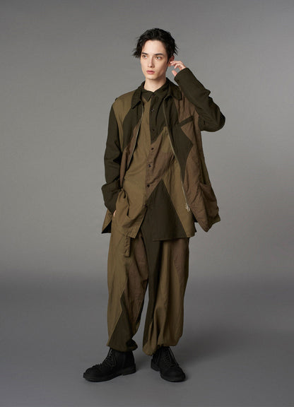 CUBISM PATCHWORK  PRODUCT DYED SWITCHING ZIP JACKET
