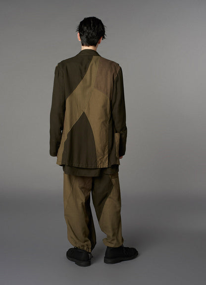 CUBISM PATCHWORK  PRODUCT DYED SWITCHING ZIP JACKET