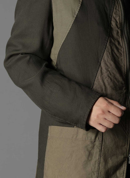 CUBISM PATCHWORK  PRODUCT DYED SWITCHING ZIP JACKET