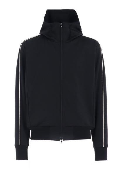 POLYESTER SMOOTH HOODED TRACK JACKET