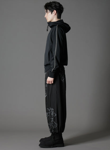 POLYESTER SMOOTH HOODED TRACK JACKET