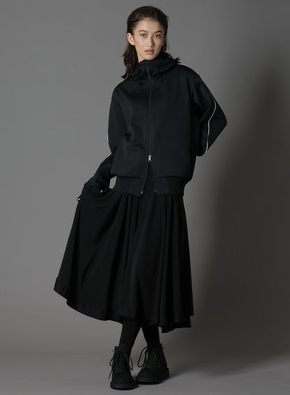 POLYESTER SMOOTH HOODED TRACK JACKET