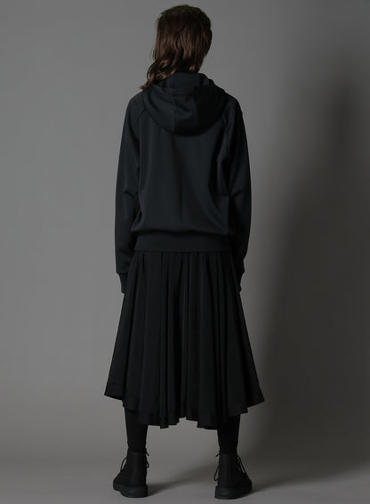 POLYESTER SMOOTH HOODED TRACK JACKET