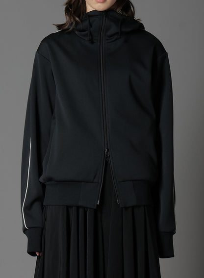 POLYESTER SMOOTH HOODED TRACK JACKET