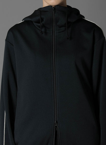 POLYESTER SMOOTH HOODED TRACK JACKET