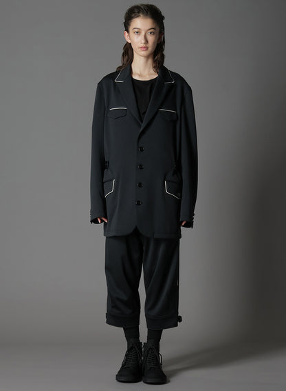 POLYESTER SMOOTH COLLAR PIPING JACKET