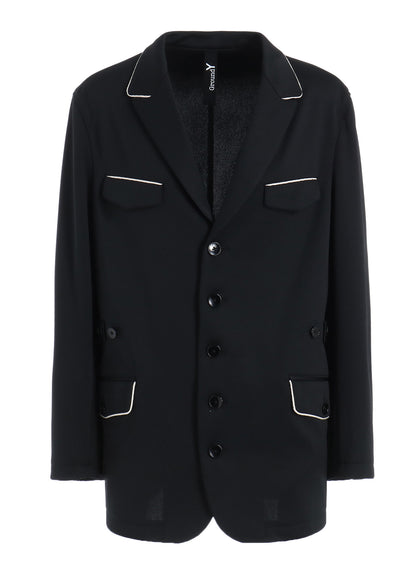 POLYESTER SMOOTH COLLAR PIPING JACKET