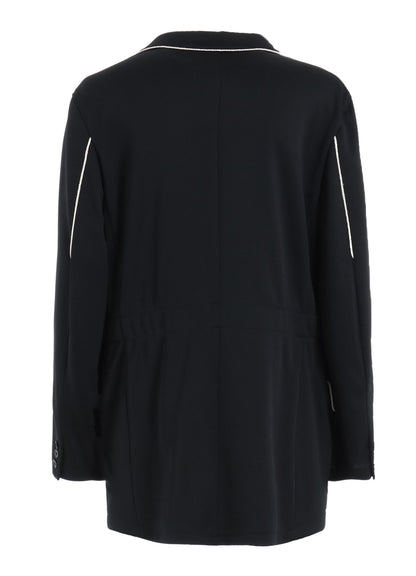 POLYESTER SMOOTH COLLAR PIPING JACKET