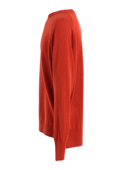 GIMA COTTON CREW NECK BACK HEM LONG KNIT